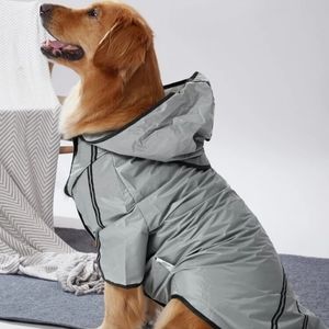 Gray Waterproof Doggy Rain Coat